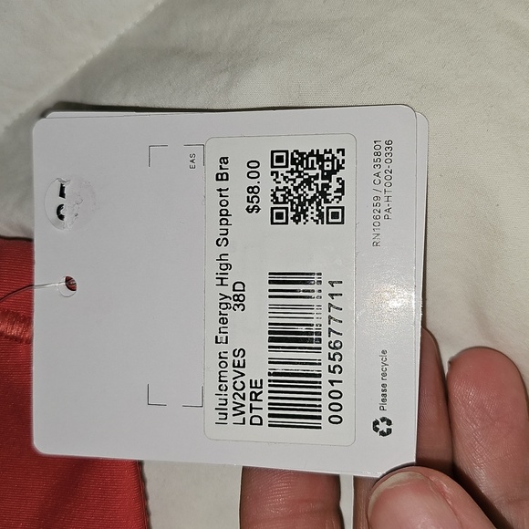 Lululemon Energy High Support Bra!!! Sz 38D, DTRE!! Nwts!! Very Supportive!! - Picture 4 of 13